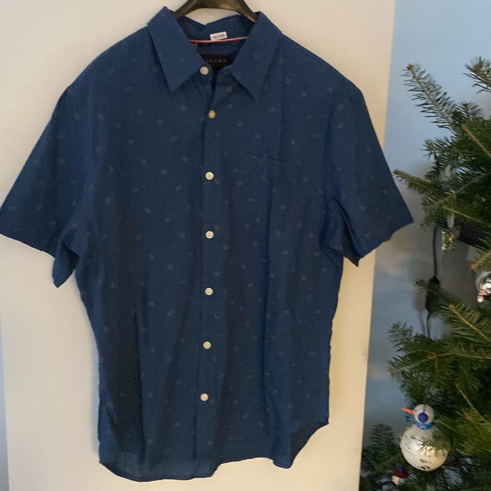 JACHS NEW YORK cotton/linen print shirt flower berry M